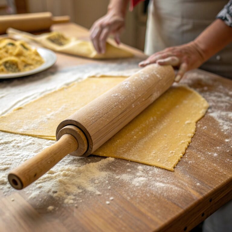 Sfoglia all'uovo tirata a mano, preparazione tradizionale emiliana